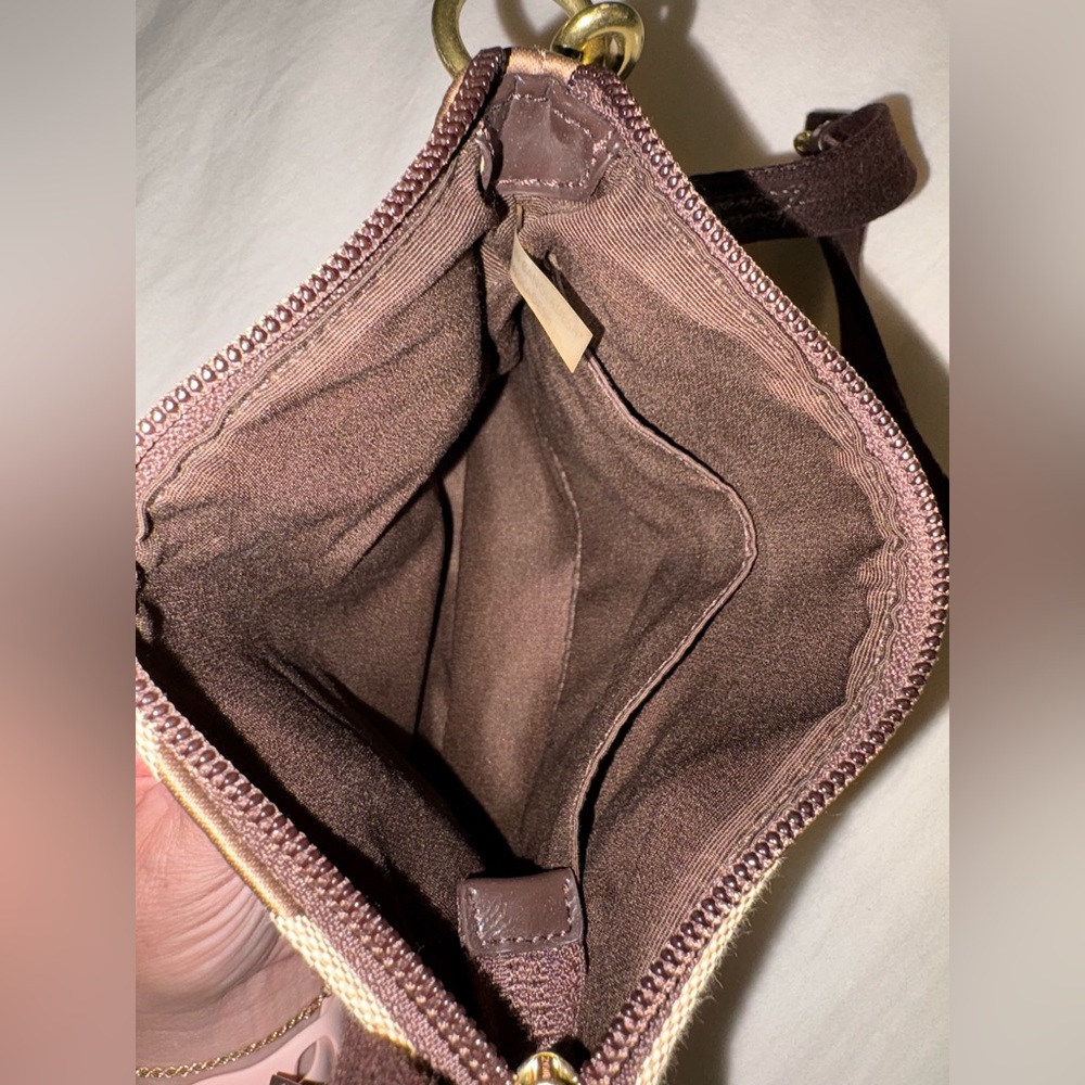 Coach Tan and Brown Monogram Messenger Bag - Picture 3 of 5